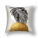 Black Gold Sun Cushion Cover Vase - Axyaa Home Pillowcase Square Cushions