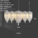 Axyaa Chrome Tassel LED Chandelier: Modern Living Room Decor & Dining Room Lighting