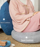 Axyaa Tufted Round Floor Cushions for Adults & Kids - Thick Meditation & Seating Pillow