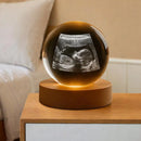Axyaa Custom Crystal Ball LED Night Light - Personalized Desk Decor Gift