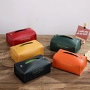 Axyaa Leather Tissue Box Holder Multi-purpose Storage Organizer