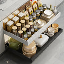 Axyaa Slide Out Cabinet Organizer Metal Drawers Storage Adjustable Shelves