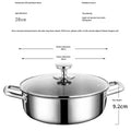 Axyaa 410 Stainless Steel Non-Stick Soup Pot with Lid - Induction Cooker Compatible