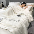Axyaa Silk Embroidery Summer Quilt: Smooth & Cool Solid Blanket for Bed