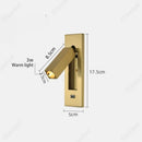 Axyaa LED Warm Light Strip Wall Lamp with Adjustable Spotlight Angle for Study Bedroom