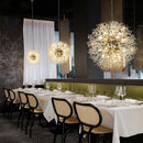 Axyaa Modern Crystal LED Dandelion Chandelier for Living, Dining Room & Foyer Decor