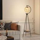 Axyaa Nordic Glass Ball Floor Lamp with Tripod Stand for Luxury Living Room