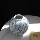Axyaa Blue White Porcelain Ceramic Vase Home Decoration