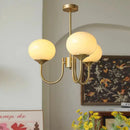 Axyaa French Cream Chandeliers: Retro Style, Warm Lighting Fixtures for Living Room & Bedroom