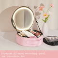 Axyaa LED Mirror Makeup Case | Cosmetic Organizer with Adjustable Dividers