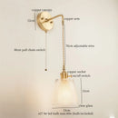 Axyaa Minimalist LED Wall Lamp with Pull Chain Switch