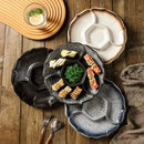 Axyaa Ceramic Sushi Vegetable Fruit Plate, Four Grid Divided Plate