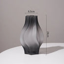 Axyaa Nordic Frost Glass Vase Modern Home Decor Stand for Flowers
