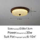 Axyaa Modern Walnut Crystal LED Ceiling Chandelier for Home Decor Lighting