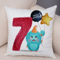 Axyaa Nordic Monster Pillow Case 45x45cm Decor for Happy Birthday Theme