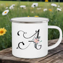 Axyaa Flower Mugs - Creative Enamel Coffee Cups Handle Drinkware for Wedding Gifts