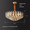 Luxury Clear Gray Crystal Ceiling Pendant Lamp by Axyaa