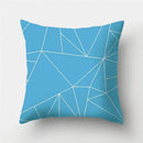 Axyaa Blue Geometric Pattern Cushion Cover for Living Room Sofa Decoration