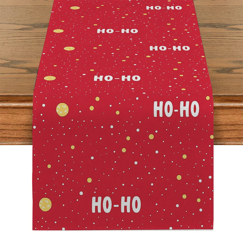 Axyaa Snowflake Polka Table Runner - Festive Farmhouse Dining Decor