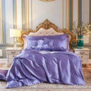 Axyaa Silky Satin Queen Duvet Cover Set - Luxury King Size Bedding