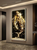 Axyaa LED Whale Mural Lamp: Modern Luxury Home Wall Art Vertical Light