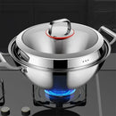 Axya Deepening Stainless Steel Stewed Pot with Double Ear, Gas Steamer, Non-Stick Pan