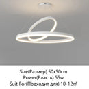 Axyaa Nordic LED Black Chandelier: Modern Pendant Lamp for Living Room, Bedroom, Kitchen