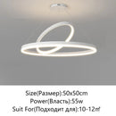 Axyaa Nordic LED Black Chandelier: Modern Pendant for Living Room, Bedroom, Dining, Kitchen