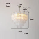 Axyaa Pink & White Glass Art LED Chandelier for Living Room