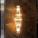 Axyaa Nordic Luxury Crystal Three-Layer Wall Lamp for Corridor, Bedroom, Living Room