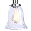 Axyaa Chrome Industrial Swing Arm Wall Sconce Clear Glass Lamparas De Pared