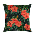Axyaa Palm Leaf Green Seat Cover with Beautiful Flower Design for Sofa Decor