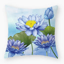 Axyaa Owl Floral Plant Pattern Printed Throw Pillow Cover