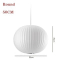 Axyaa White Fabric Lantern LED Pendant Chandelier for Modern Living Spaces