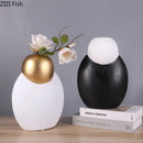 Axyaa Ceramic Vase Set Minimalist Desk Decor Flower Arrangement Room Aesthetic Pieces