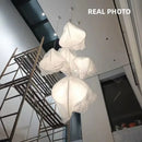 Axyaa Nordic Silk Chandelier Pendant Lights for Foyer Bar Bedroom Hanging Lamp
