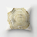 Axyaa Golden Letter Geometric Pillow Case - Elegant Home Decor Choice
