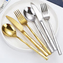 Axyaa Stainless Steel Bamboo Handle Cutlery Set - Western Tableware