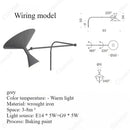 Axyaa LED Folding Rocker Wall Lamp for Study & Bedroom, Modern Minimalist Design