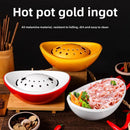 Axyaa Gold Ingot Melamine Plate Set for Sashimi & Hot Pot Display