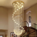 Axyaa Modern Spiral Chandelier for Duplex Living Space, Nordic Loft Style Lighting Fixtures