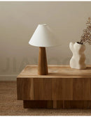 Solid Wood Conical Floor Lamp by Axyaa - Retro, Wabi Sabi Design for Home Decor