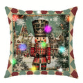 Axyaa Christmas Nutcracker LED Light Luminous Pillowcase for Festive Home Decor & Gifting