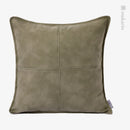 Axyaa Farmhouse Waist Pillow Sofa Cross Green Leather Stitching Cushion
