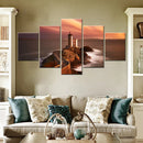 Axyaa Coastal Lighthouse Landscape Canvas Poster Home Decor Wall Art