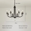 Axyaa Black Metal Crystal Chandelier Living Room LED Lamparas Home Lighting