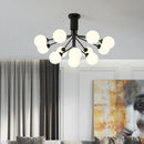 Axyaa Nordic Bean Glass Ball Chandelier for Modern Home Decor