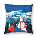 Axyaa Ski Resort Pattern Pillowcase - Home & Car Decor Square Cover