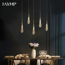 Axyaa Crystal Chandelier: Nordic Luxe Pendant Lamp for Bedroom, Dining Room & Bar