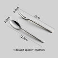 Axyaa Stainless Steel Stone Pattern Dinnerware Set Knife Fork Spoon Kitchen Tools
